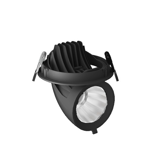 Larsen LED Einbaudownlight PULO schwarz 25 Watt 25 Grad schwenkbar 0 bis 90 Grad  3000 Kelvin CRI90